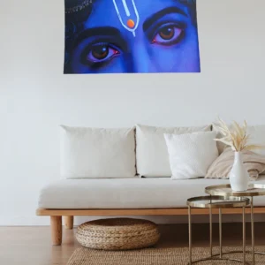 Shri Krishna Landscape Wall Poster for Home Decor and Puja Room